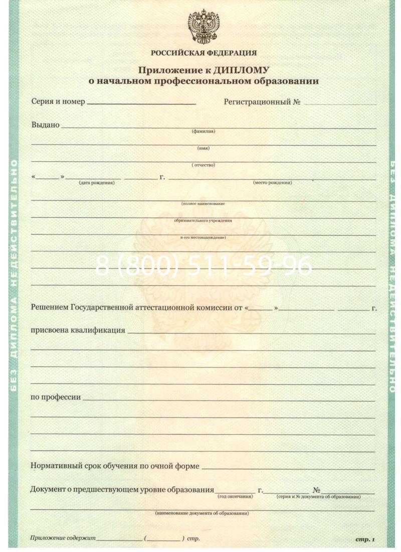Заказать Диплом училища 2010 год в Миассе